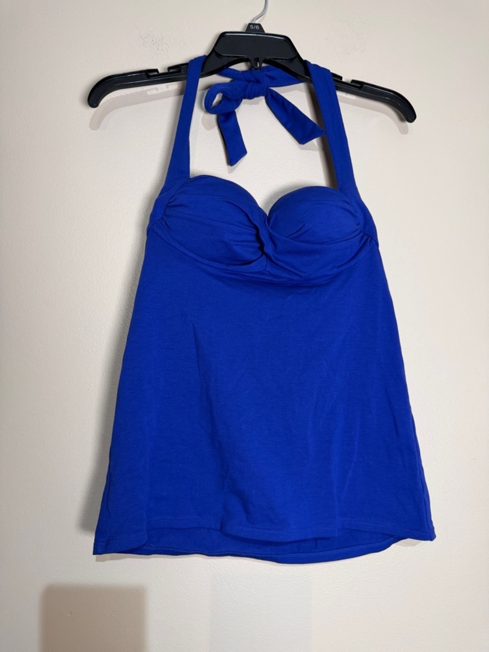 Halter Tankini Camisole in Royal Blue with Built-In Bust Support